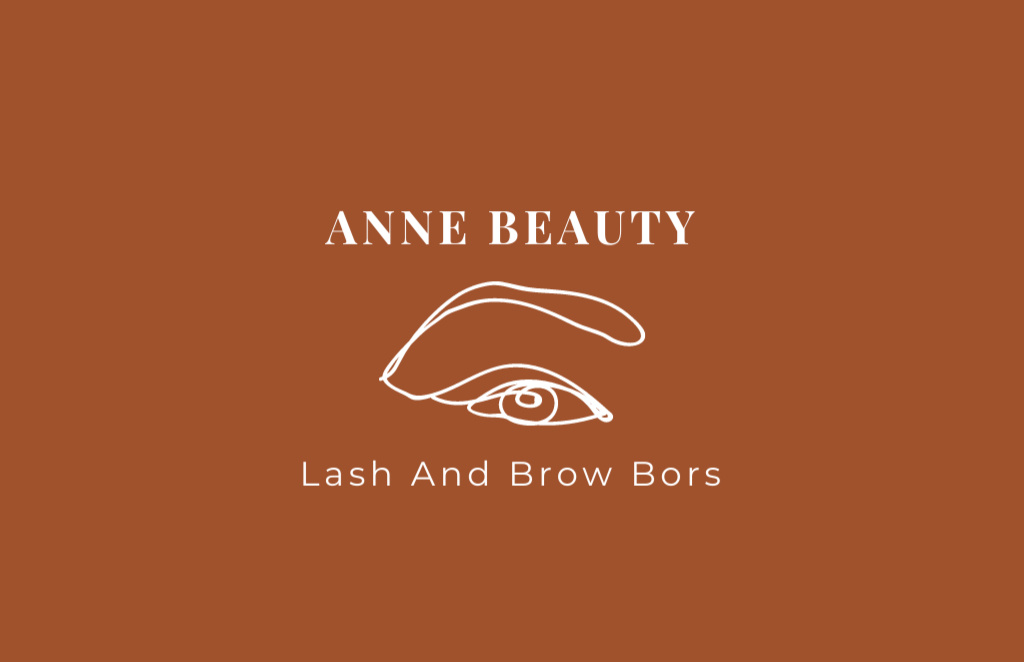 Lashes and Brows Services Business Card 85x55mm Πρότυπο σχεδίασης