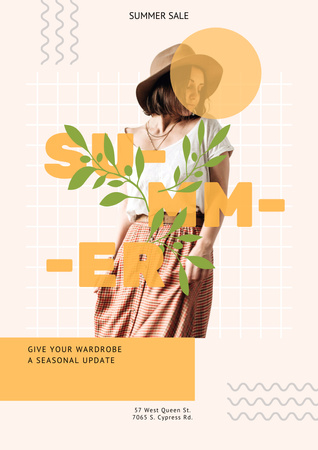 Designvorlage Summer Wardrobe Refresh Offer für Poster A3