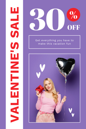 Объявление о большой распродаже со скидками и воздушными шарами Pinterest – шаблон для дизайна