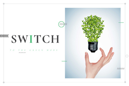 Plantilla de diseño de Switch to the green mode Gift Certificate 