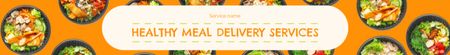 Designvorlage Healthy Meal Delivery Service für Leaderboard