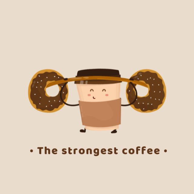 Cafe Ad with Cute Coffee Cup Animated Logo – шаблон для дизайну