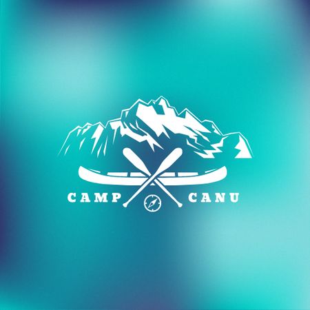 Travel Tour Offer with Mountains and Boat Animated Logo Design Template