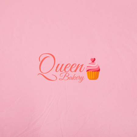 Emblema da padaria em rosa Logo Modelo de Design