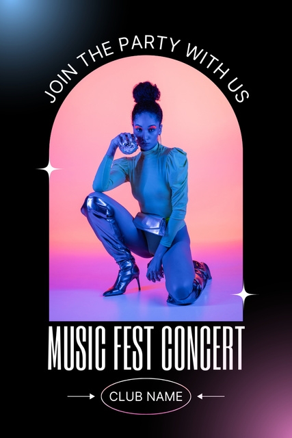 Modèle de visuel Marvelous Music Concert Party In Club Promotion - Pinterest