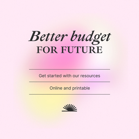 Budget Planning Recourses offer Instagram Design Template