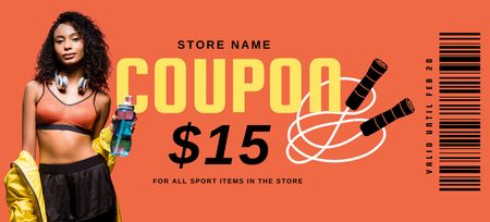 Deals on Sporting Goods Coupon 3.75x8.25in Design Template