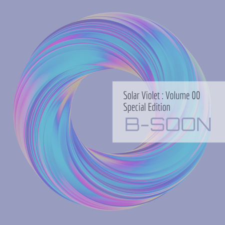 Abstract Holographic Circle Album Cover Design Template
