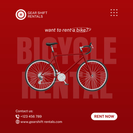 Plantilla de diseño de Alquiler de bicicletas modernas Instagram 