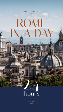 Rome city view Instagram Story Design Template
