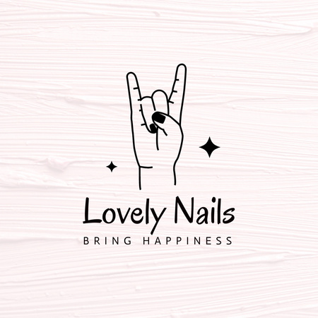 Exceptional Nail Salon Services Offer Logo Design Template