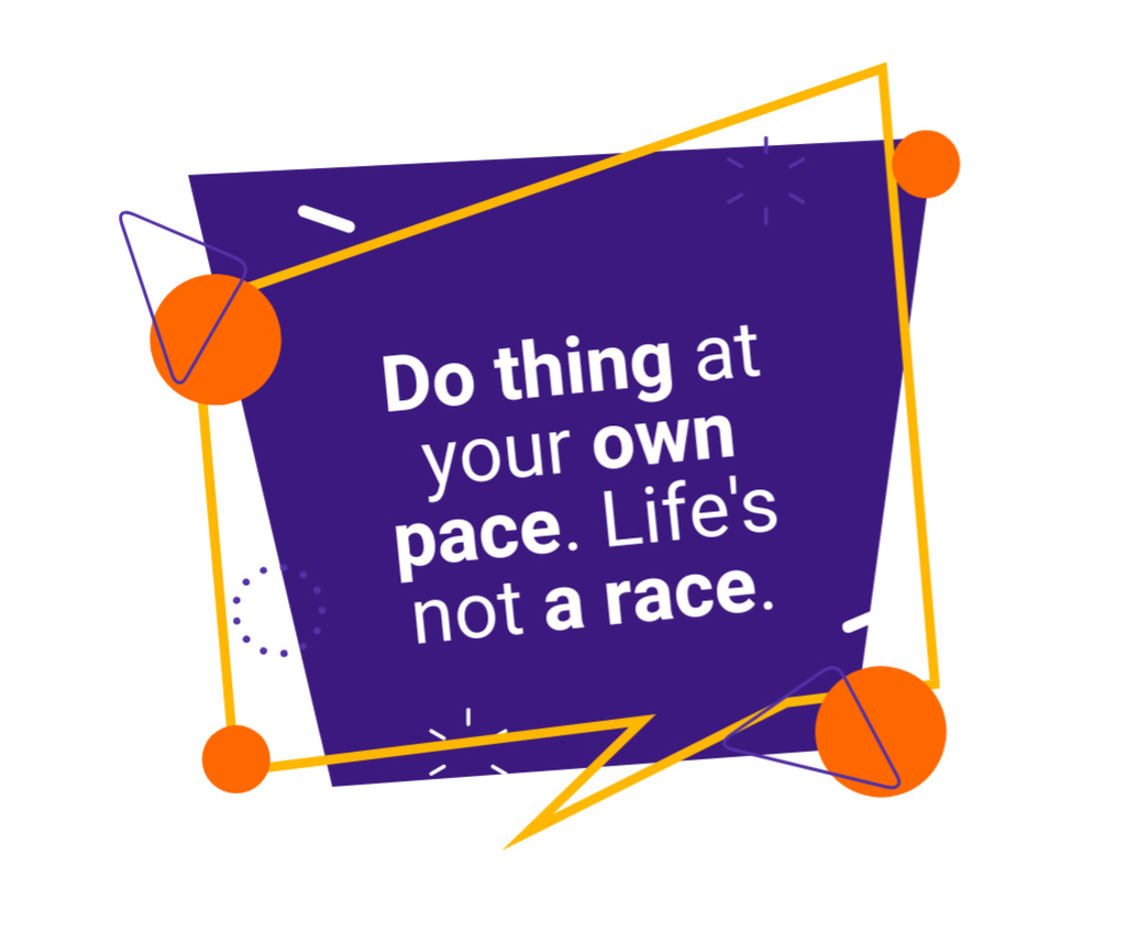 Platilla de diseño Vital Quote about How Life's not a Race Facebook