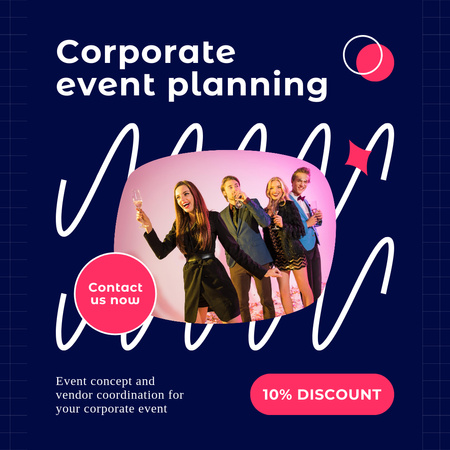 Proposta de Conceito Moderno de Planejamento de Eventos Corporativos Instagram Modelo de Design