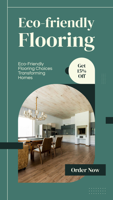 Eco Flooring Materials With Discount On Order Instagram Story Πρότυπο σχεδίασης