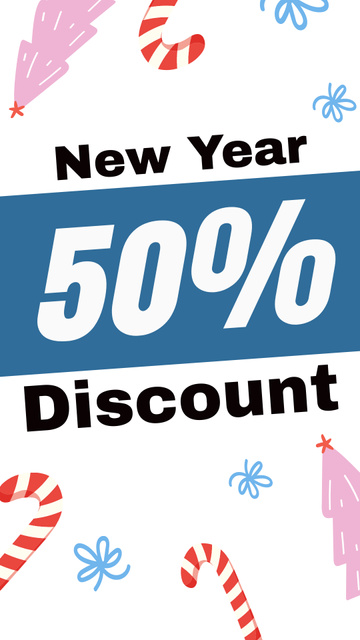 Template di design New Year Discount Offer Instagram Story