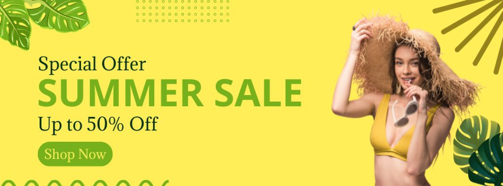 Summer Sale Special Offer Facebook coverデザインテンプレート