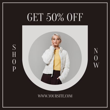 Fashion Collection Sale with Stylish Woman Instagram Modelo de Design