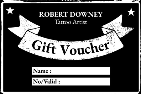 Plantilla de diseño de Servicio de tatuador experto como oferta de regalos Gift Certificate 