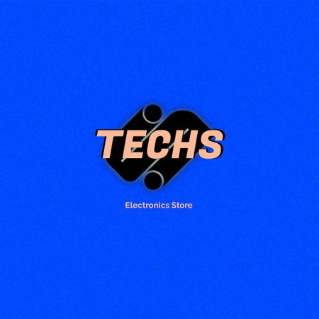 Electronics Store Emblem Animated Logo tervezősablon