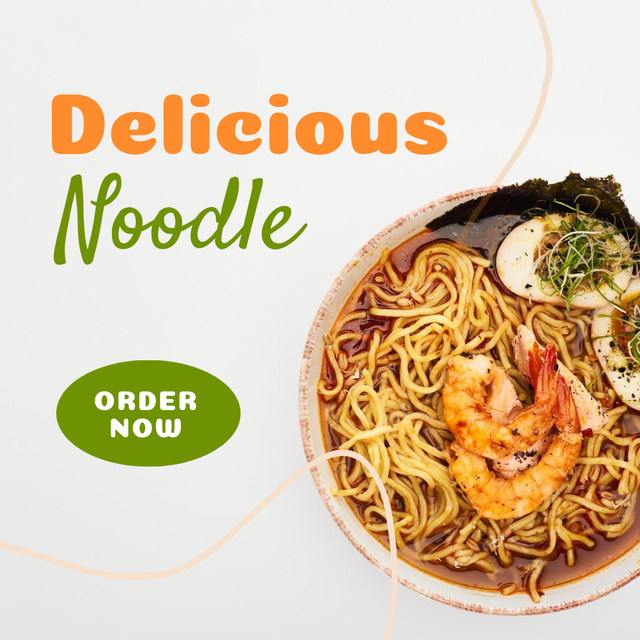 Designvorlage Delicious Noodle to Order für Instagram