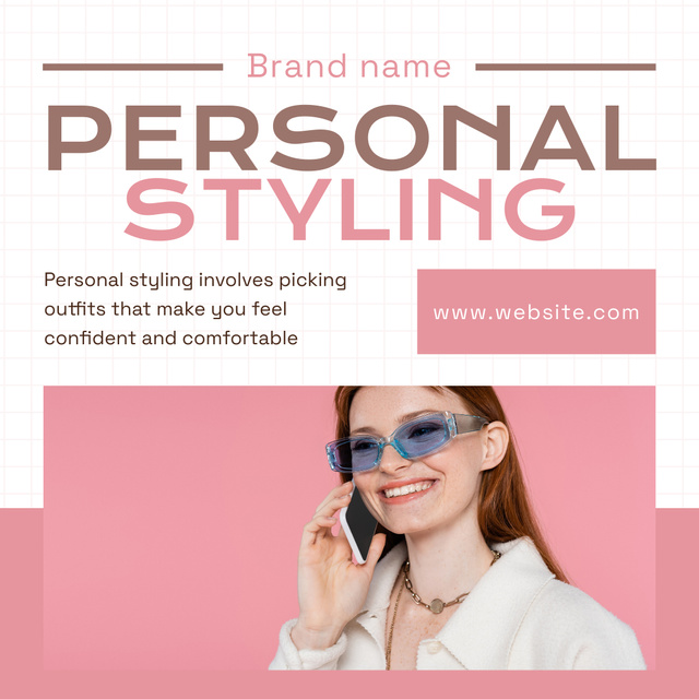 Personal Styling Services Offer on Pink Instagram Modelo de Design