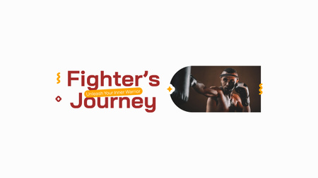 Ontwerpsjabloon van Youtube van Blog over de Martial Arts Fighters-reis