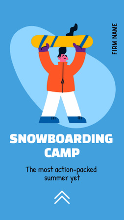 Snowboarding Camp Invitation  Instagram Video Story Πρότυπο σχεδίασης
