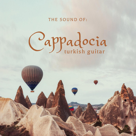 Turkish Music Inspiration with Air Balloons Album Cover Design Template