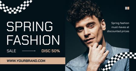 Men's Spring Collection Sale Facebook AD – шаблон для дизайну