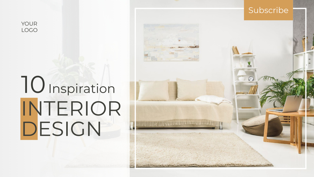 Blog about Inspiration for Interior Design Youtube Thumbnail Design Template
