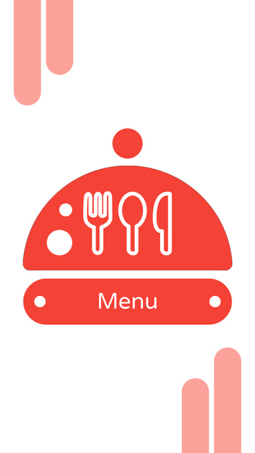 Fast Casual Restaurant Info with Cutlery Illustration Instagram Highlight Cover Tasarım Şablonu