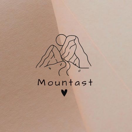 Designvorlage Travel Tour Offer with Mountains Illustration für Logo