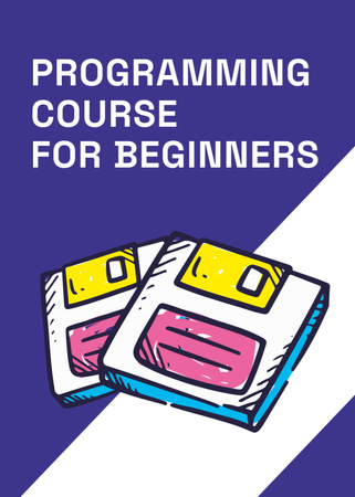 Ad of Programming Course for Beginners Flayer tervezősablon