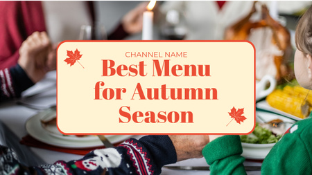 Az őszi szezonhoz megfelelő ételek listája Youtube Thumbnail tervezősablon