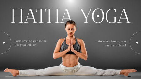 Yoga Class Announcement Youtube Thumbnail Modelo de Design