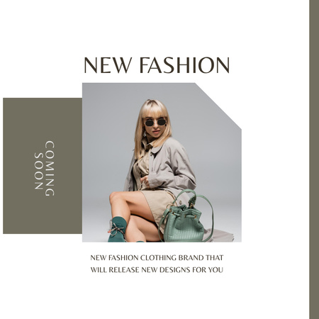 Female Fashion Clothes Ad Instagramデザインテンプレート