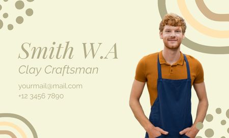 Clay Craftsman's Promo Business Card 91x55mm Design Template