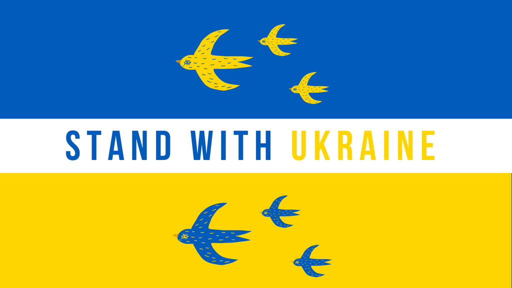 Stand with Ukraine Youtubeデザインテンプレート
