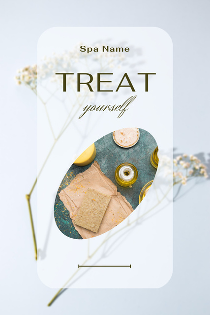 Treat Yourself at Spa Pinterest Design Template