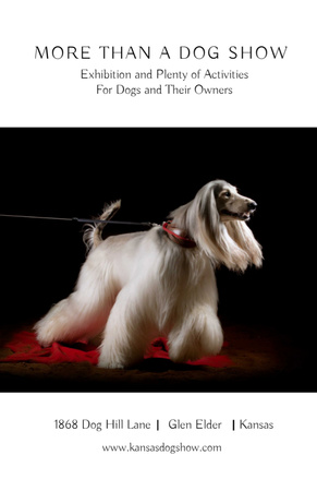 Template di design annuncio dog show con cucciolo di pedigree Invitation 5.5x8.5in