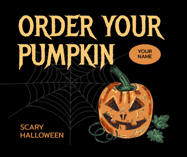 Pumpkin Offer on Halloween  Facebook Design Template