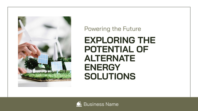 Suggestions for Use of Alternative Forms of Energy Presentation Wideデザインテンプレート