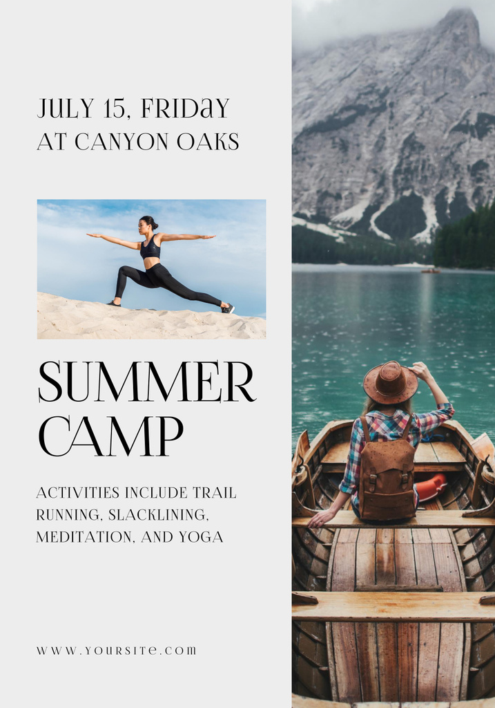 Outdoor Camp Announcement Poster 28x40in Design Template