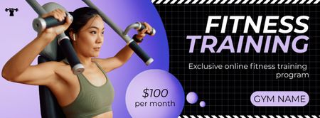Template di design Fitness Training Offer Facebook cover