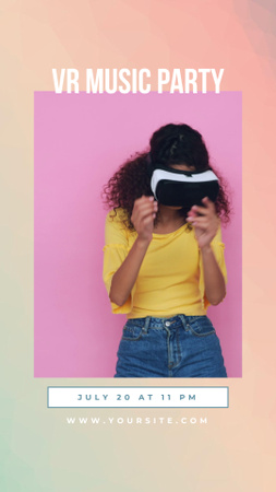 Virtual Reality Party Announcement TikTok Video Modelo de Design
