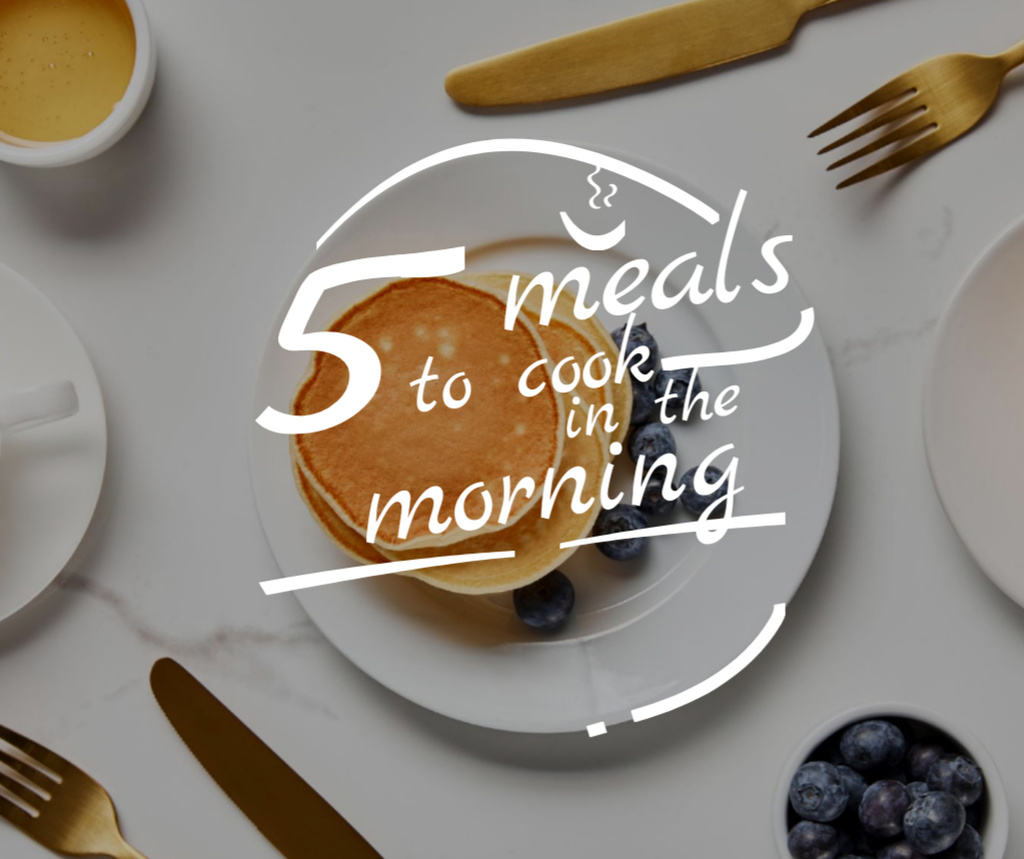 Modèle de visuel Ideas for Quick Breakfast - Facebook