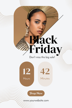 Black Friday Sale of Fancy Accessories Pinterest Design Template