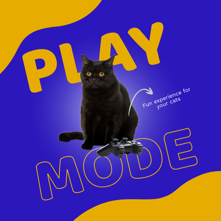 Inspiration for Gaming with Cat Instagram Design Template