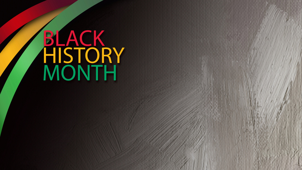 Black History Month With Colorful Stripes Zoom Background Design Template