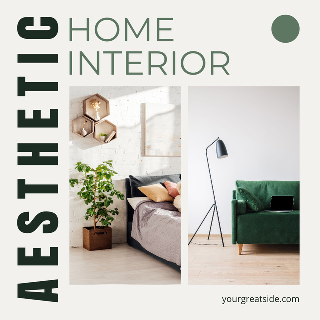 Ad of Aesthetic Home Interior Instagram ADデザインテンプレート